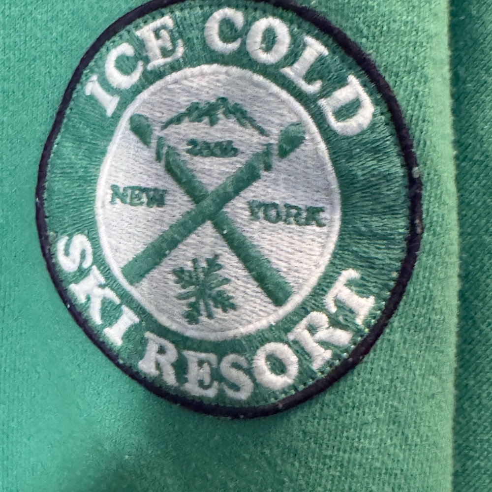 AERIE Ski Resort Green Crewneck Sweatshirt - Picture 6 of 9